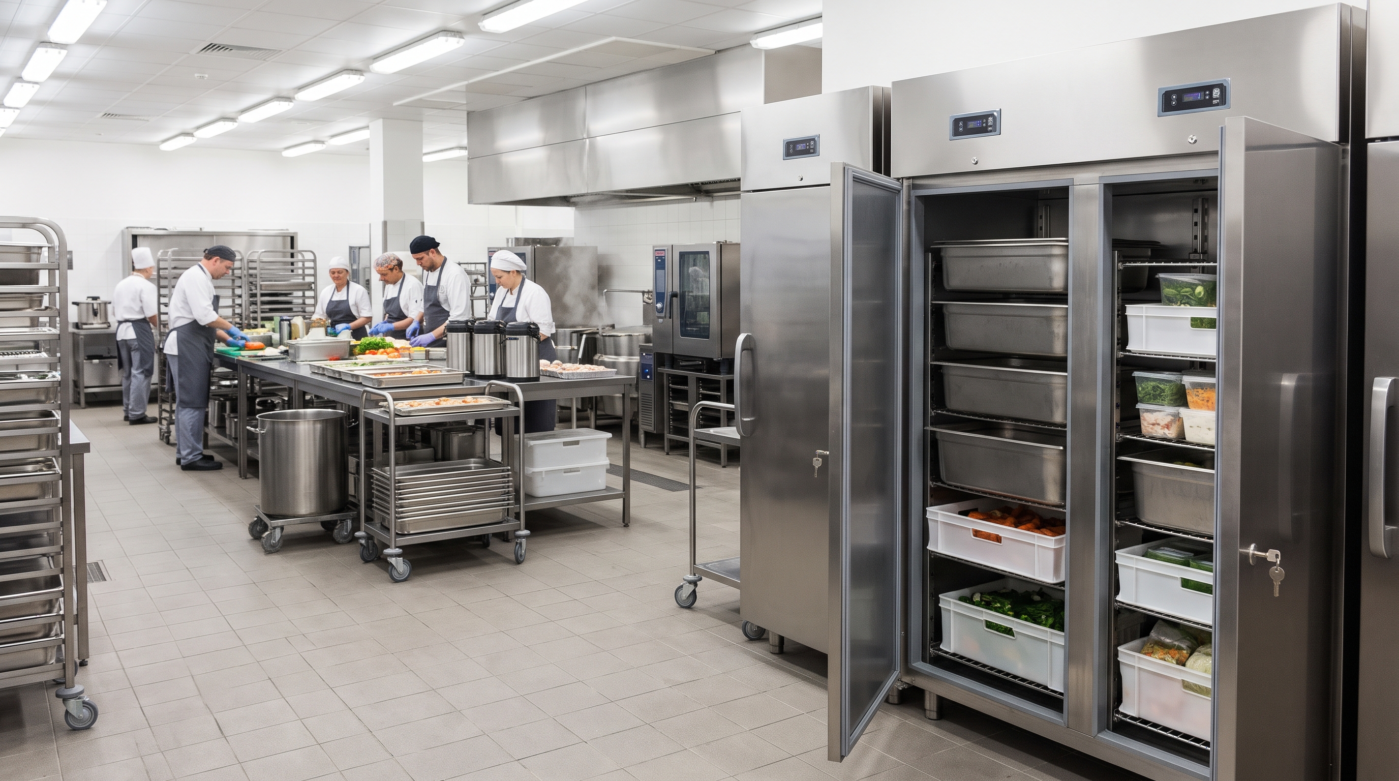 Szafa chłodnicza dwudrzwiowa w stołówce i cateringu - jak dobrać chłodzenie do dużej skali